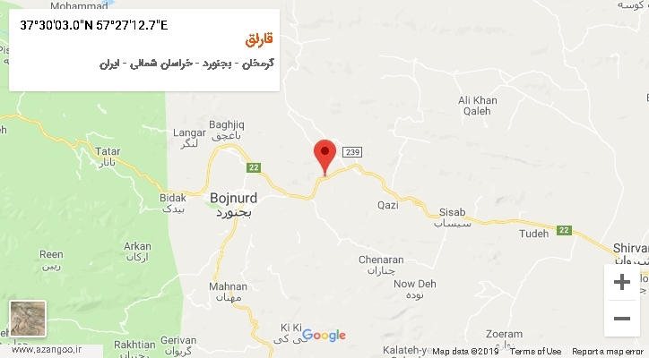 روستای قارلق بر روی نقشه