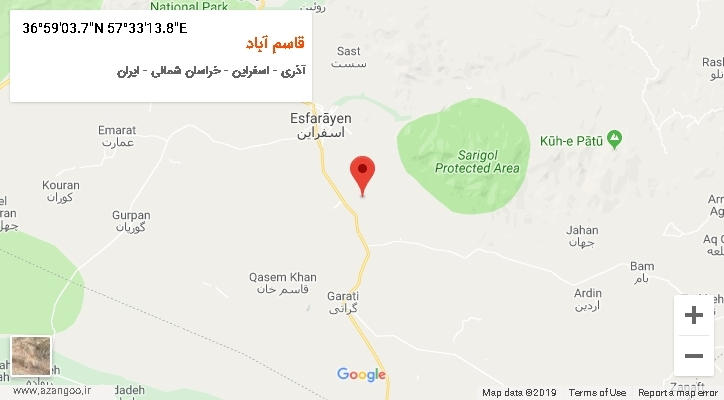 روستای قاسم آباد بر روی نقشه