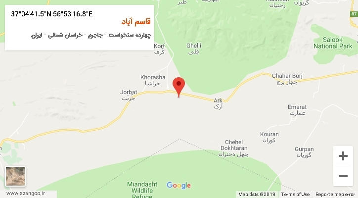 روستای قاسم آباد بر روی نقشه