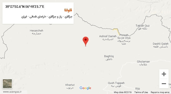 روستای قاولقا بر روی نقشه