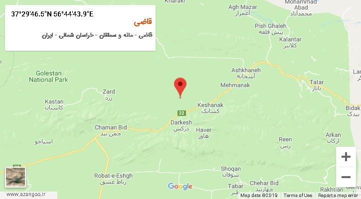 روستای قاضی بر روی نقشه