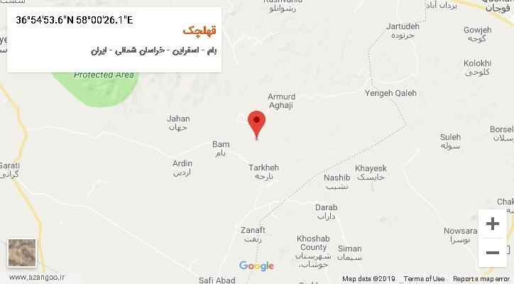 روستای قهلچک بر روی نقشه