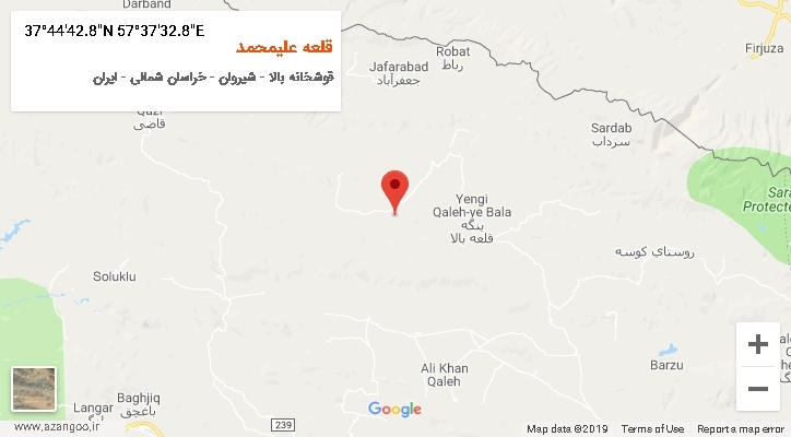 روستای قلعه علیمحمد بر روی نقشه