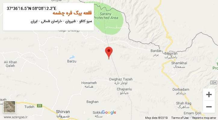 روستای قلعه بیگ قره چشمه بر روی نقشه