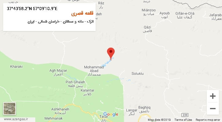 روستای قلعه قصری بر روی نقشه