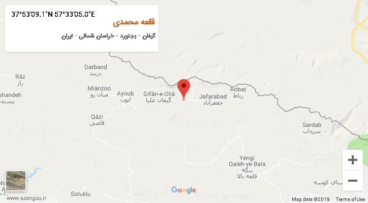 روستای قلعه محمدی بر روی نقشه