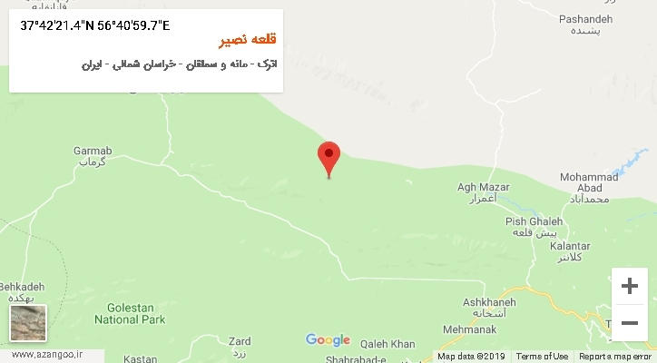 روستای قلعه نصیر بر روی نقشه