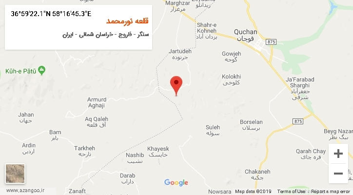 روستای قلعه نورمحمد بر روی نقشه