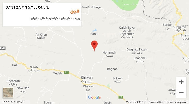 روستای قلجق بر روی نقشه