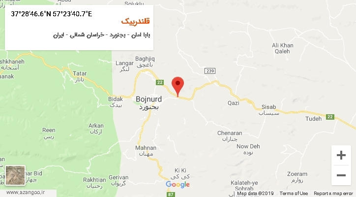 روستای قلندربیک بر روی نقشه