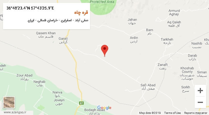 روستای قره چاه بر روی نقشه