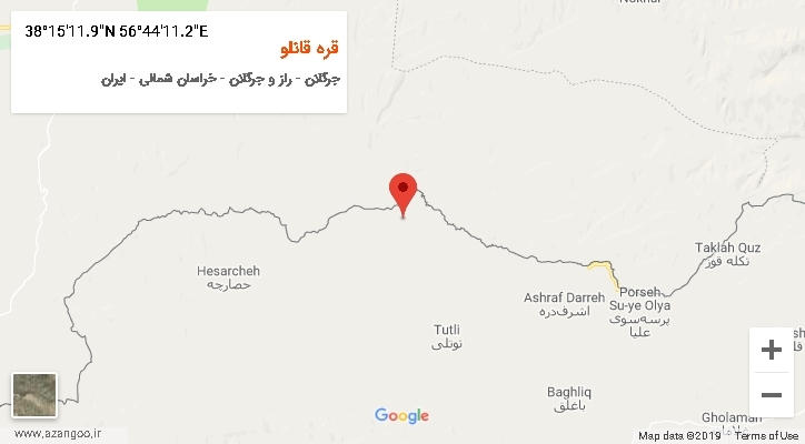 روستای قره قانلو بر روی نقشه