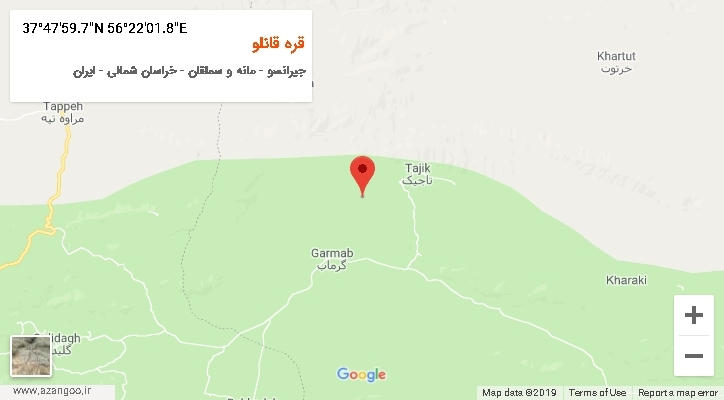 روستای قره قانلو بر روی نقشه
