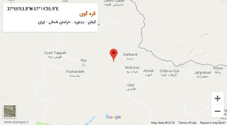 روستای قره گوی بر روی نقشه