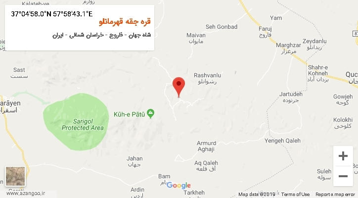 روستای قره جقه قهرمانلو بر روی نقشه