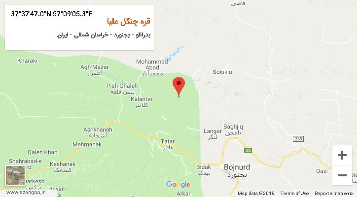 روستای قره جنگل علیا بر روی نقشه