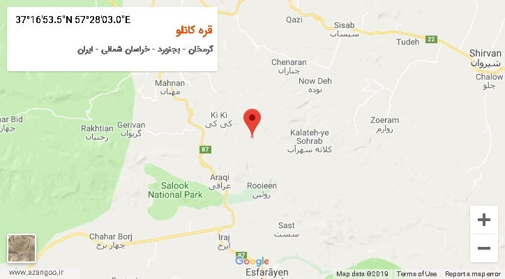 روستای قره کانلو بر روی نقشه