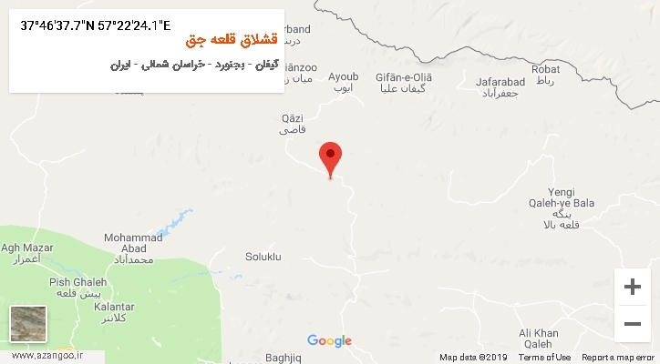 روستای قشلاق قلعه جق بر روی نقشه
