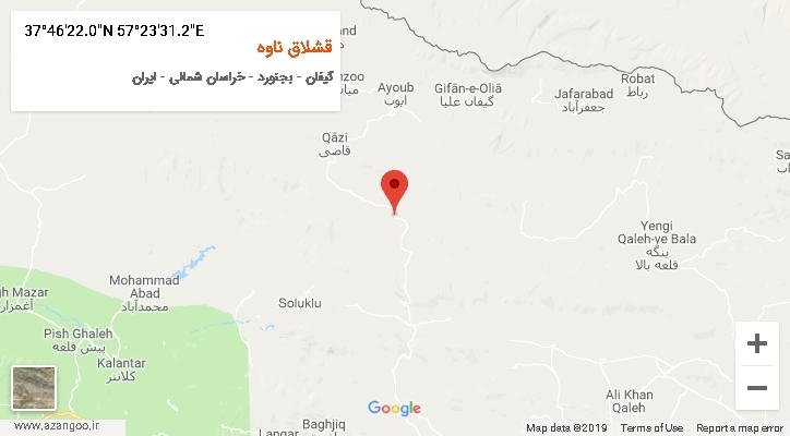 روستای قشلاق ناوه بر روی نقشه