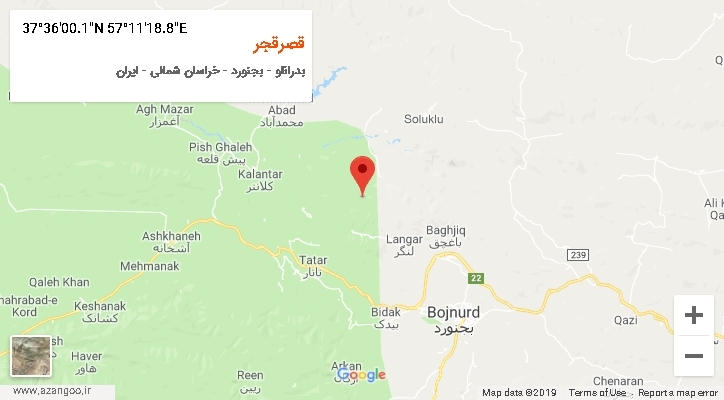 روستای قصرقجر بر روی نقشه