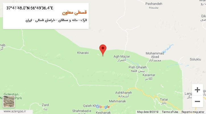روستای قسطی معاون بر روی نقشه