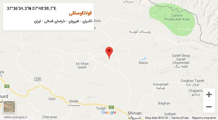 روستای قولانلوسفلی بر روی نقشه