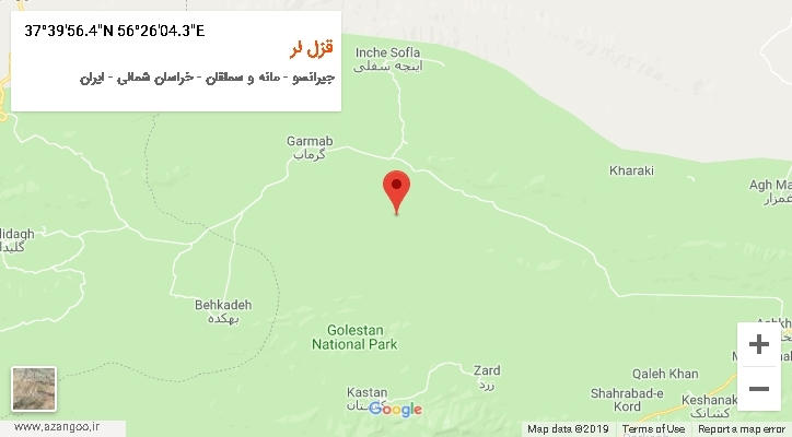 روستای قزل لر بر روی نقشه