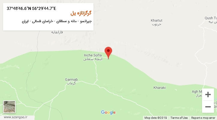 روستای گرگزتازه یل بر روی نقشه