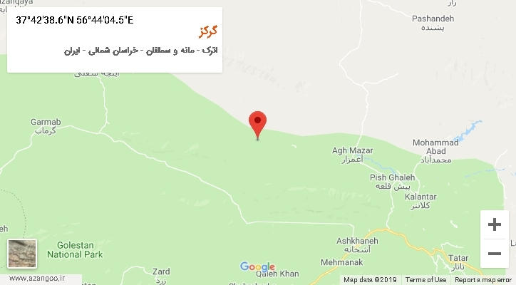 روستای گرکز بر روی نقشه
