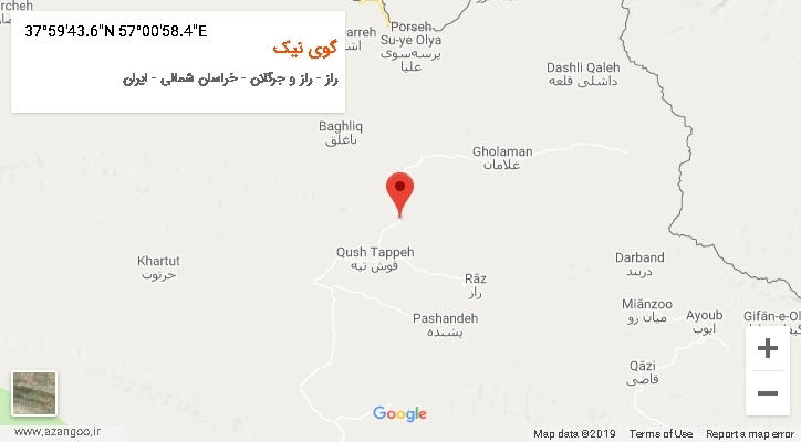 روستای گوی نیک بر روی نقشه