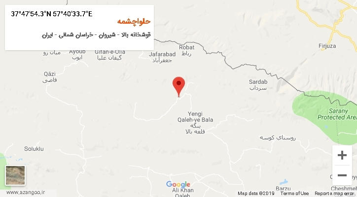 روستای حلواچشمه بر روی نقشه