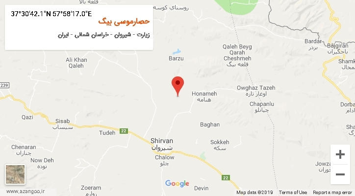 روستای حصارموسی بیگ بر روی نقشه