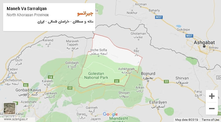دهستان جیرانسو بر روی نقشه