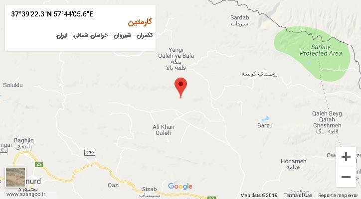 روستای کارمتین بر روی نقشه
