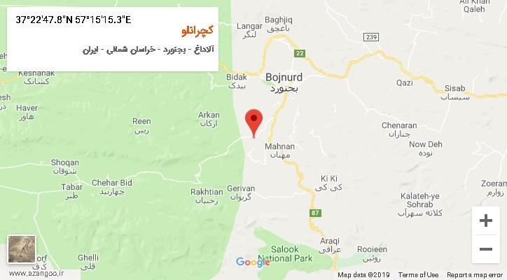 روستای کچرانلو بر روی نقشه