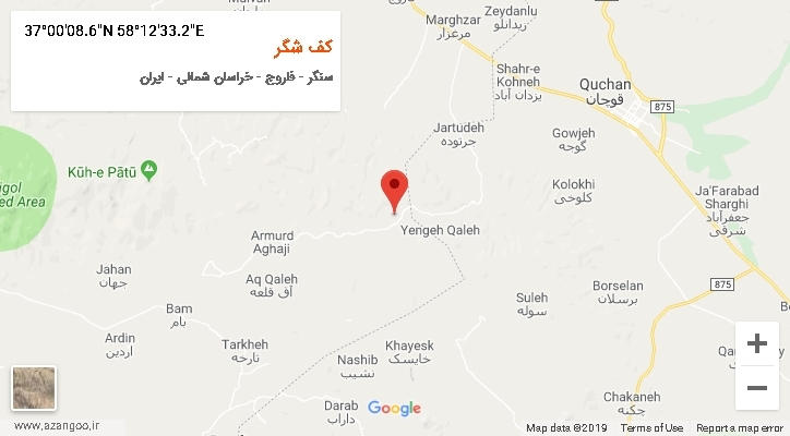 روستای کف شگر بر روی نقشه
