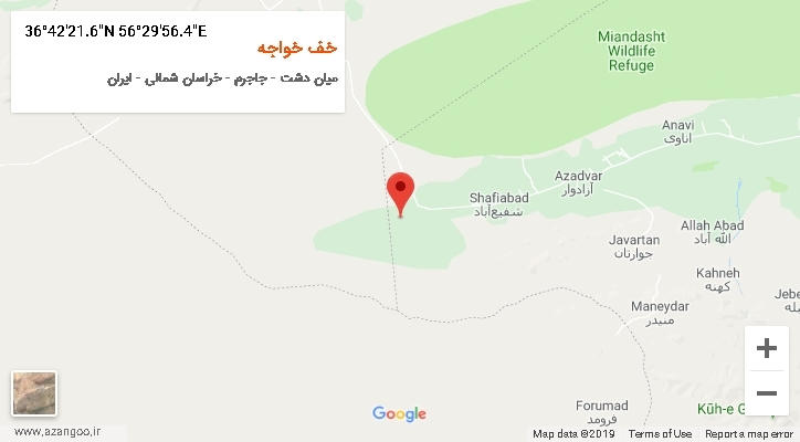 روستای خف خواجه بر روی نقشه
