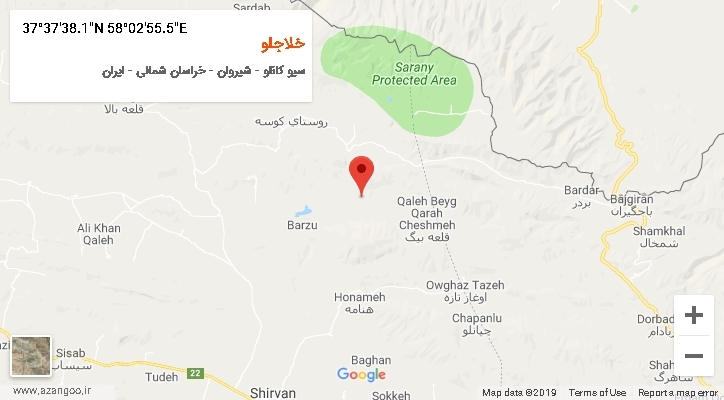 روستای خلاجلو بر روی نقشه