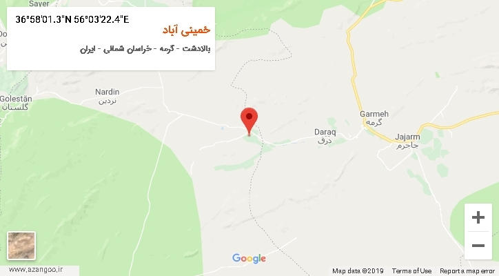 روستای خمینی آباد بر روی نقشه