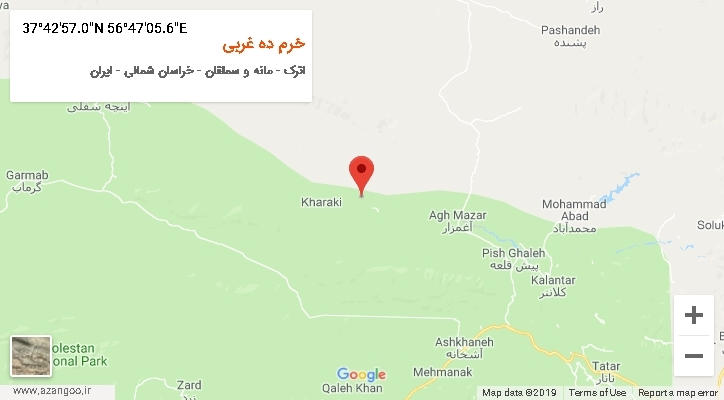 روستای خرم ده غربی بر روی نقشه