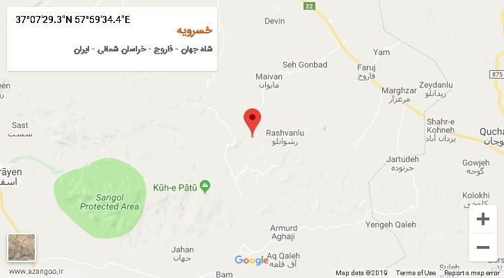 روستای خسرویه بر روی نقشه