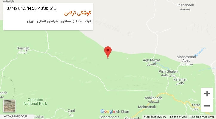 روستای کوشکی ترکمن بر روی نقشه