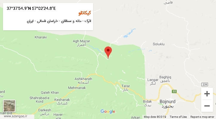 روستای کیکانلو بر روی نقشه