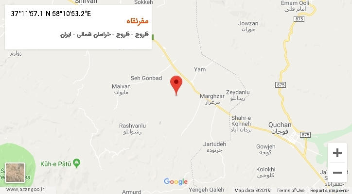 روستای مفرنقاه بر روی نقشه