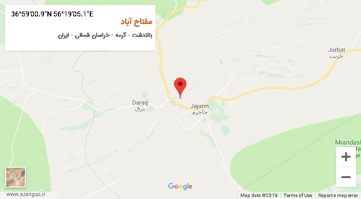 روستای مفتاح آباد بر روی نقشه