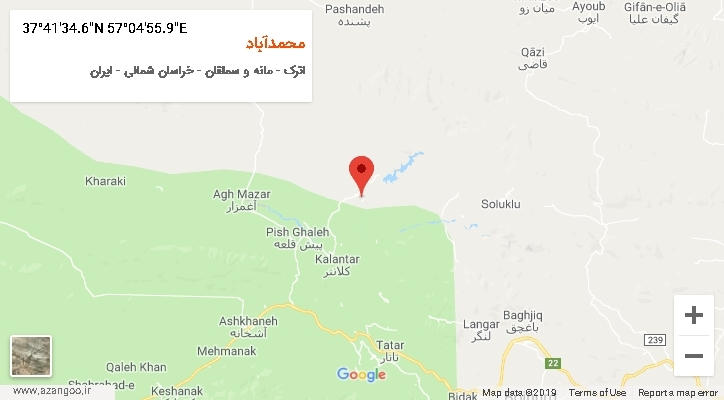 روستای محمدآباد بر روی نقشه