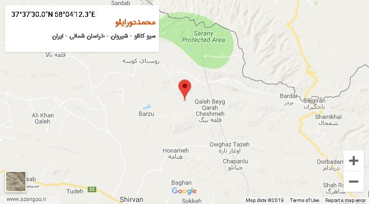 روستای محمددورایلو بر روی نقشه