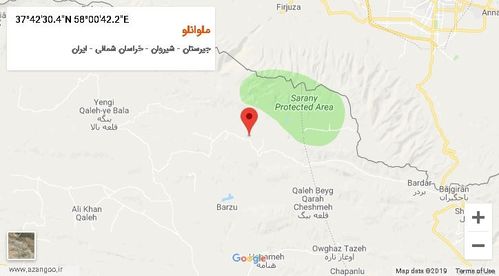 روستای ملوانلو بر روی نقشه