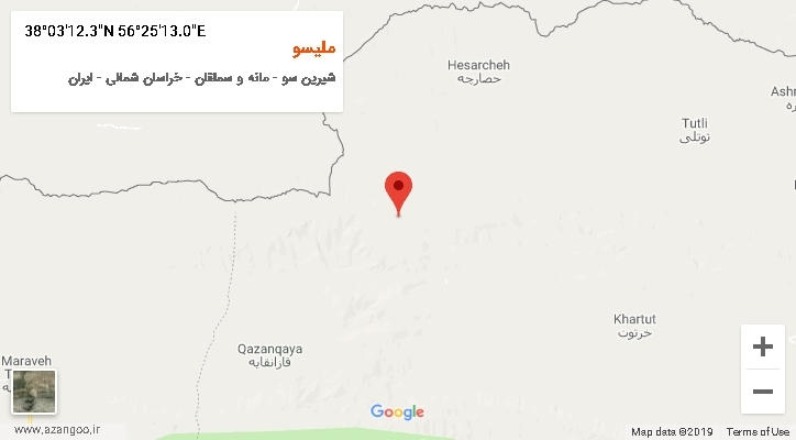روستای ملیسو بر روی نقشه