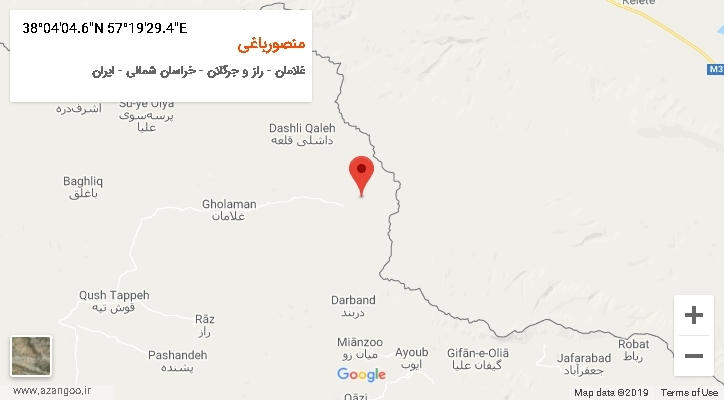 روستای منصورباغی بر روی نقشه
